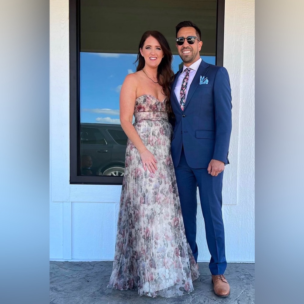 Lulus Most Beautiful Day Ivory Multi Floral Print Organza Maxi Dress